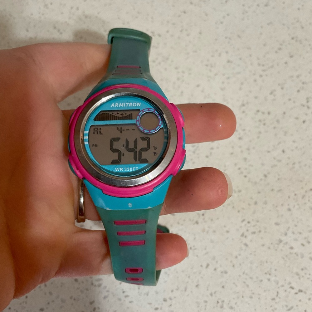 Armitron Women's Digital Sport Watch - Pink and Green